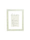 Wooden Wall Photo Frame Puzzle Poster White Brushstrokes Turquoise Acrylic Glass K270/38 Photo 40cmx60cm