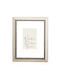 Wooden Wall Photo Frame Puzzle Poster White-Brown Aging Marks Acrylic Glass K103-267 Photo 40cmx60cm