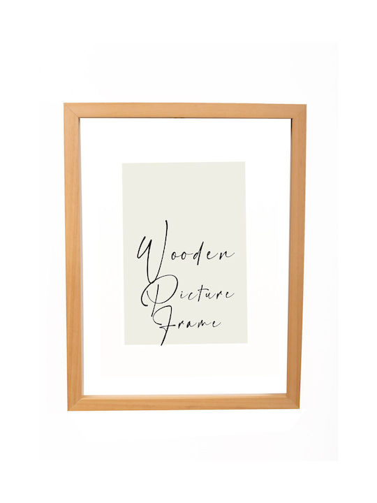 Wooden Wall Photo Frame Natural Wood Photo Puzzle Frame Depth 3cm & Acrylic Glass K2033-83 Photo 60cmx80cm