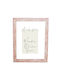 Wooden Wall Photo Frame Puzzle Poster White Brushstrokes Tile Pink Glass Acrylic K270/34 Photo 40cmx50cm