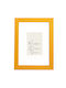 Wooden Wall Photo Frame Yellow Embossed Wood Grain Matte Glass K29-18 Photo 20cmx30cm