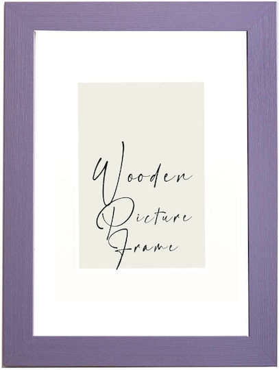 Wooden Wall Photo Frame Purple Embossed Wood Grain Acrylic Glass K29-95 Photo 70cmx100cm