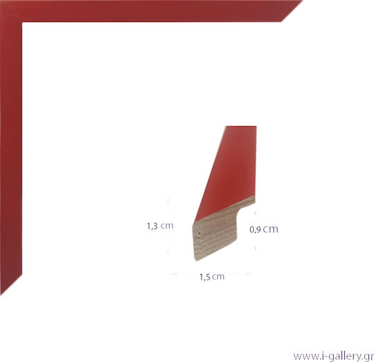 Fotorahmen Hölzernes Rotes Matt Plaké Design