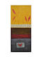 Gemälde Leinwand Blätter Gelb Grau Rot 45x100cm Pol 9949-3