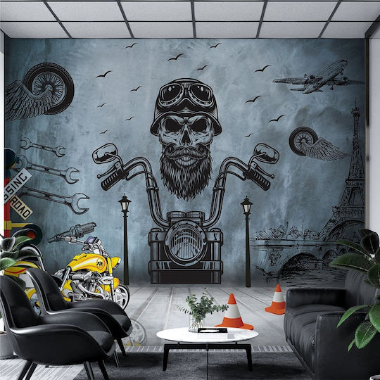 Фототапет за стени Skull In Two Wheels Ангажлифа 450x270 см