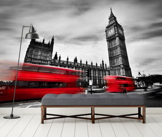 Fototapete Wand Wolkiges London Selbstklebendes Vinyl 450x270cm