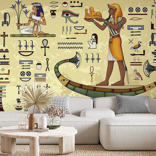 Tapet Culoare Full Face Aegyptian Cultural Autocolant Vinil 300x270 Cm