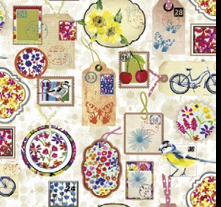 Autocolant Foaie Fantasy Trendy Tags Potrivit pentru Perete 45 Cm X 200 Cm
