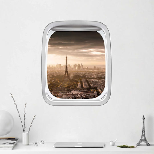 Dreidimensionales Wandsticker & Wandgemälde Aussicht Paris 80x100cm