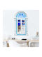 3D Wall Sticker Mediterranean View Santorini Window 60x90cm