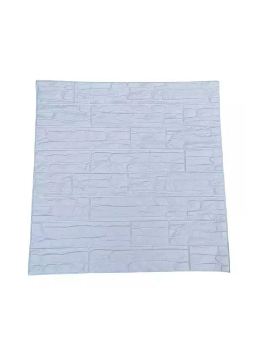 Embossed Thick 1cm Waterproof Foam Wallpaper 77cm X 70cm White