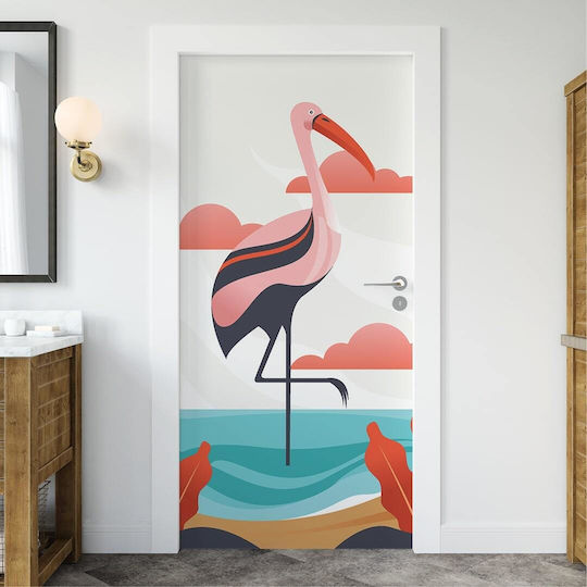 Türaufkleber Flamingo 80x200cm