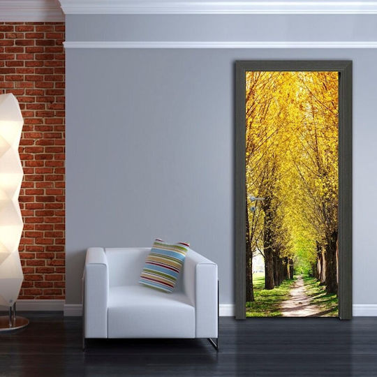 Door Sticker Autumn Path 80x200cm