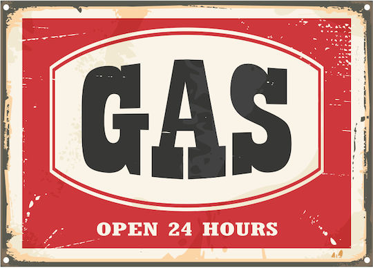 Decorative Sign Gas 20x14