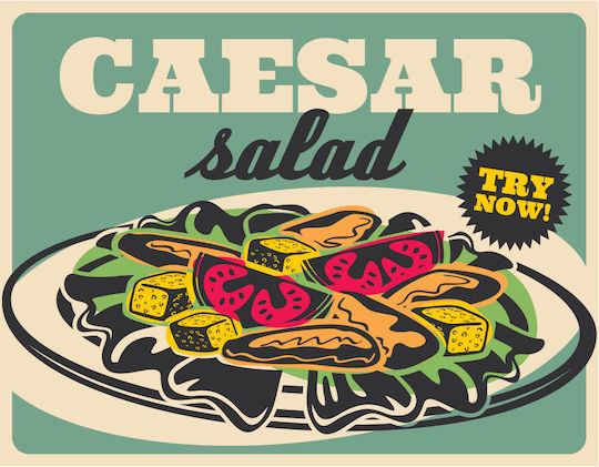 Διακοσμητική Πινακίδα "caesar Salad" 20x15.5