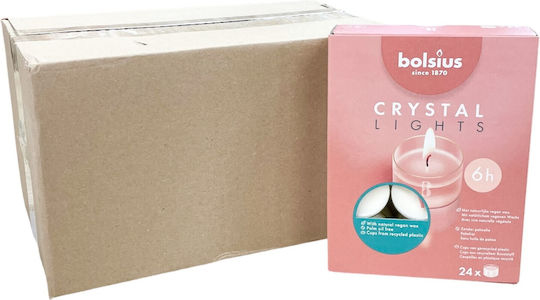 Bolsius Ρεσώ Crystal Lights Αρωματικό σε Λευκό Xρώμα (έως 6 Ώρες Καύσης) 144τμχ