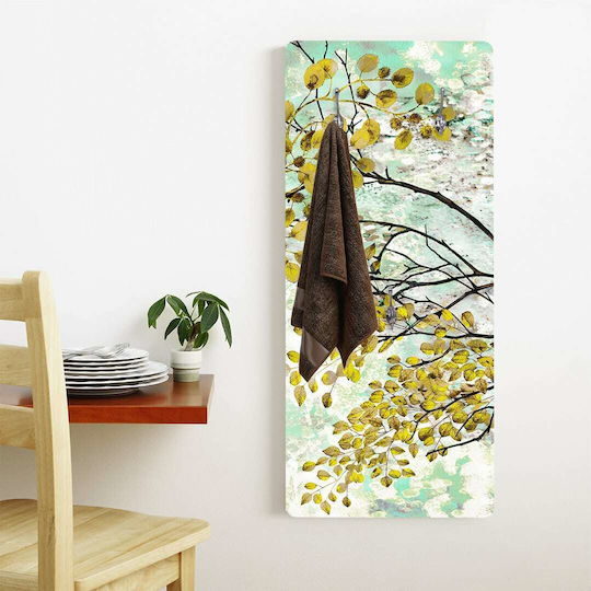Echibată Agățătore Artistică Ramuri de Toamnă 40x90cm 16mm Imprimare UV Agățătore Nichel Placaj Marin