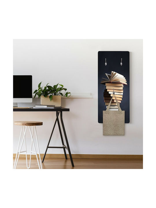 Εικαστική Κρεμάστρα Ladder Books 40x90cm 16mm Uv Εκτύπωση Κρεμάστρα Νίκελ Κόντρα Πλακέ Θαλάσσης