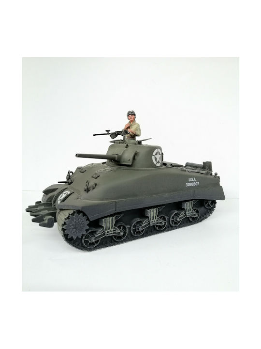 William Britain 17496a Ръчно Изработени Оловни Военни Миниатюри На Американски Боен Танк Sherman M4a1 Използван От Съюзниците Във Втората Световна Война 18х9х8 См Само За Колекционери