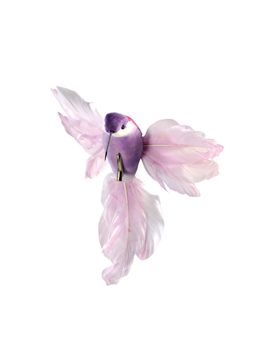 Decorative Bird Hummingbird Clip Purple 18x20cm 157.024.0055.13