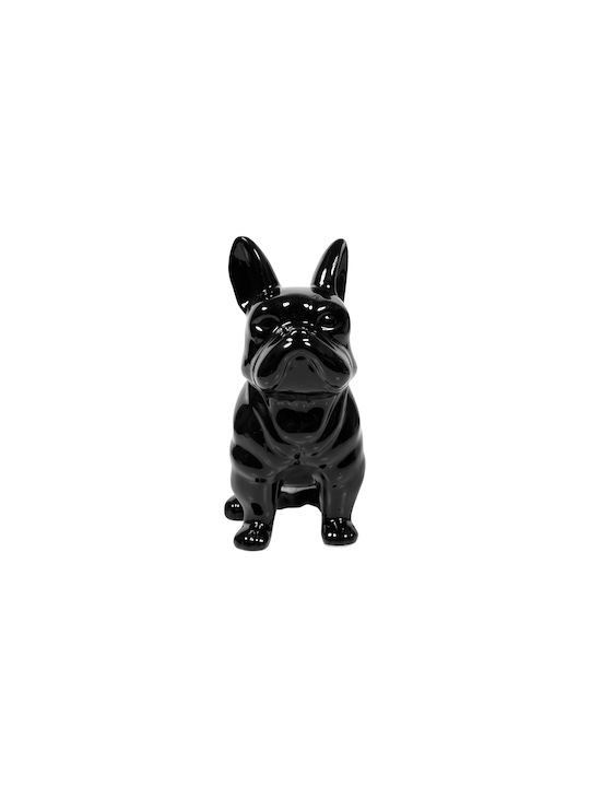 Ostaria Deco Dekorative Bulldog Figur 22,5cm Schwarze Keramik