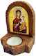 Holy Mary Guide Icon – Ceramic Icon Stand Candle Holder Resin 11cm