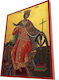 Heilige Katharina – Klassisches Byzantinisches Heiligenikone Keramikkaraffe Rot 19cm