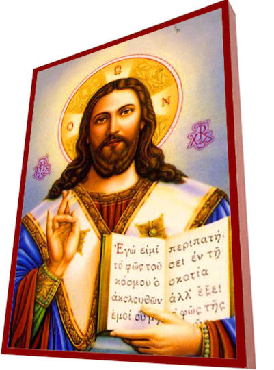 Ιησούς Χριστός Ευλογών – Klassisches Byzantinisches Heiligenikonen Bild Keramikkleidung Rigo 19cm