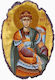 Saint Dimitrios Stone Icon Base and Wall 21cm
