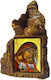 Heiligenikone der Heiligen Maria Kardiotissa – Tischstein in Herzform 14cm