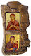 Holy Mary Seven Swords & Saint Anne Diptych Ceramic Candle Holder Reso 17cm
