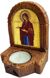 Image of Holy Mary of the Elder – Ceramic Icon Stand Candle Holder Reso 11cm Image of Holy Mary of the Elder – Ceramic Icon Stand Candle Holder Reso 11cm