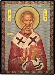 Heiligenikone St. Nikolaus Erzbischof Mylon Lykias "Hölzene Darstellung Flache Goldene Konvolut Kategorie Papier Xkl Nr 00 Abmessung 6,5cm x 9,5cm" Ikone Holz MDF S&k byzantinische Ikonen Heiligenikone St. Nikolaus Erzbischof Mylon Lykias "Hölzene Darstellung Flache Goldene Konvolut Kategorie Papier Xkl Nr 00 Abmessung 6,5cm x 9,5cm" Ikone Holz MDF S&k byzantinische Ikonen