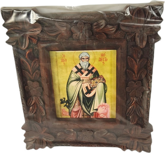 Icoană Ceramică Sculptată Sfântul Modești Dimensiuni 27x25 cm