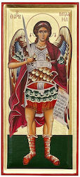 Archangel Michael Full-Body 18 X 40 Cm Wooden Icon with Gold Leaf Archangel Michael Full-Body 18 X 40 Cm Wooden Icon with Gold Leaf