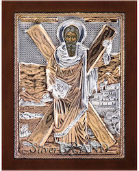 St. Andrew Silver Gilded Icon 20x16cm St. Andrew Silver Gilded Icon 20x16cm