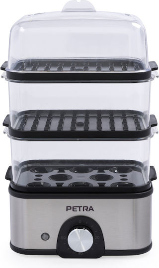 Petra Food Steamer with 3 Steaming Decks 3lt