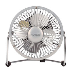 Niaros Ανεμιστηράκι Γραφείου Γκρι 005000729 Niaros Ανεμιστηράκι Γραφείου Γκρι 005000729
