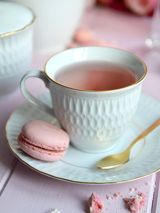 Cmielow Tea Set with Cup Porcelain White 1100ml 27pcs