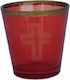Vigilölampen Kerze Tasse Rote 6,5×6,5cm
