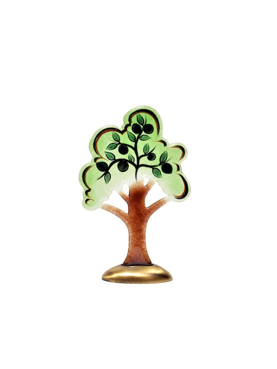 Kallisti Glas Baum Handgefertigte Olive 19x12 Grün