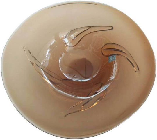 Πιατέλα Φυσητό Κρύσταλλο Μελί 33xh.8cm Morava
