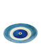 Platou Decorativ Ceramică Ochi Verde Alb 13 cm