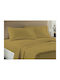 Set Bed Sheets Double Plain Olive Rubber Hugger Economy Carnation 185x200+23