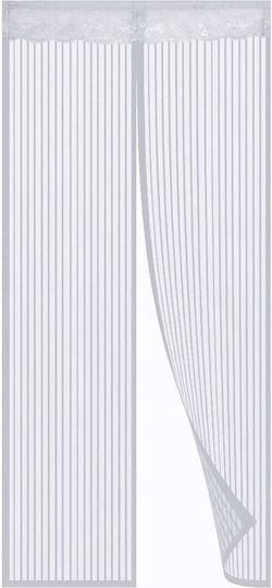 Σίτα Κουρτίνα Μεγάλους Μαγνήτες Λευκή 140x280cm Home