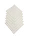 Serviette 50x50 Baumwoll Satin Weiß Zakar White Line