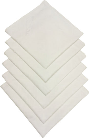 Dining Napkin 50x50 Cotton Satin White Jacquard White Line