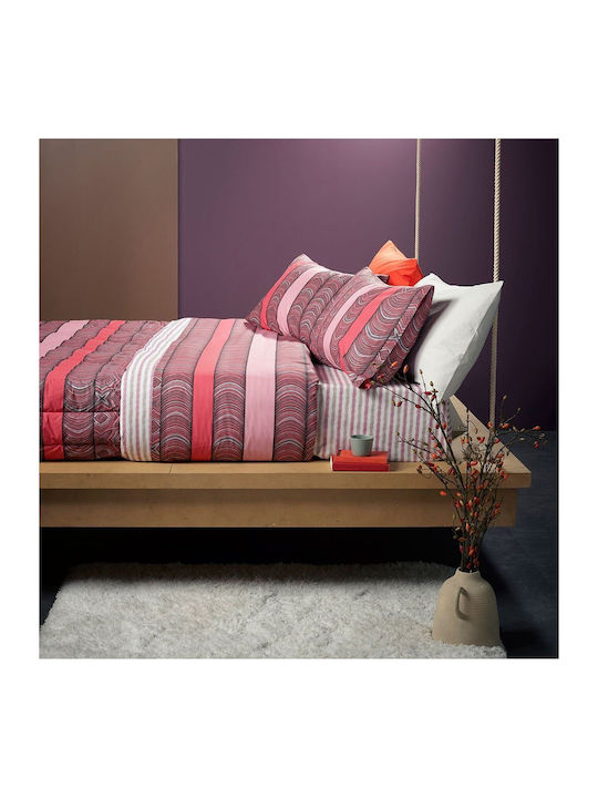Puffy Line U1 9307056 Duvet Cover Set 4pcs Rosa Bassetti King Size 250x210cm 100% Cotton