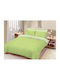 Single Duvet Cover Set Green Polka-Dot-Striped Carnation 160x240