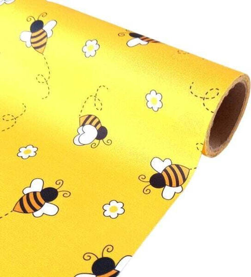 Fabric Bees Runner 24cmx5m Yellow